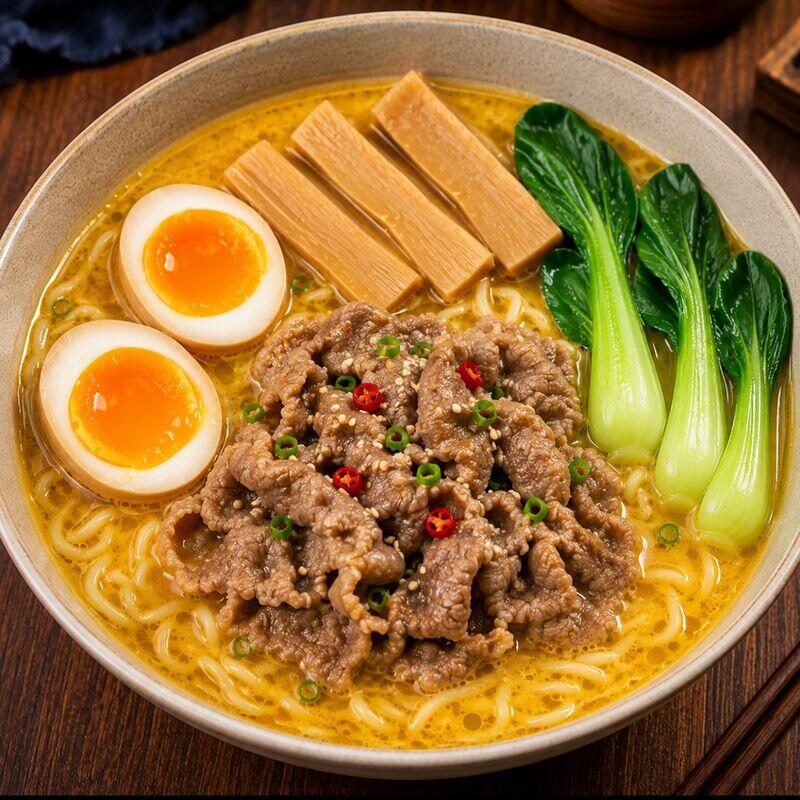 Spicy Golden Beef Ramen
